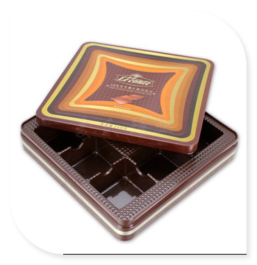 正方形黑巧克力铁盒包装|精美巧克力铁皮盒子