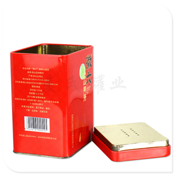 厂家定制加工大红袍铁罐子,广东茶叶铁罐包装