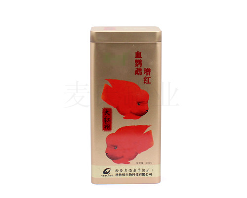 血鹦鹉鱼食增红鱼饲料铁罐印刷