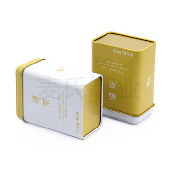 方形普洱茶铁盒包装,翻盖茶叶铁盒