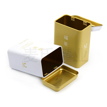 方形普洱茶铁盒包装,翻盖茶叶铁盒