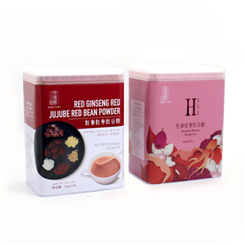 红参红枣粉铁盒定制-长方形农产品包装盒