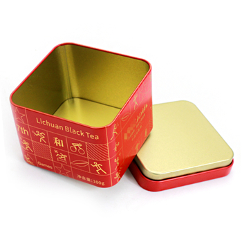 方形红茶茶叶铁盒包装_红茶茶品铁盒包装定制