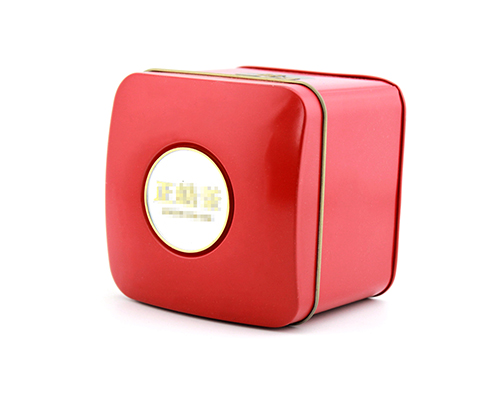 正方形复古红茶马口铁盒包装