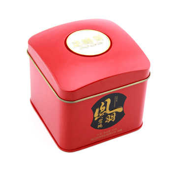 正方形复古红茶马口铁盒包装_茶叶通用包装铁罐厂家定制